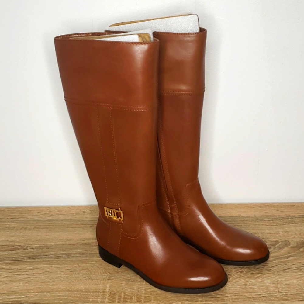 Lauren Ralph L Women's Berdie W-C Ridin Deep saddle tan 5B